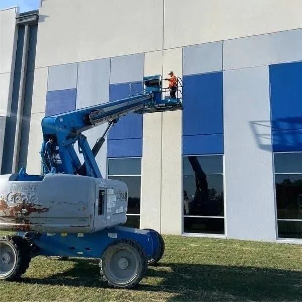 Commercial painters on a boom lift in Gainesville, FL