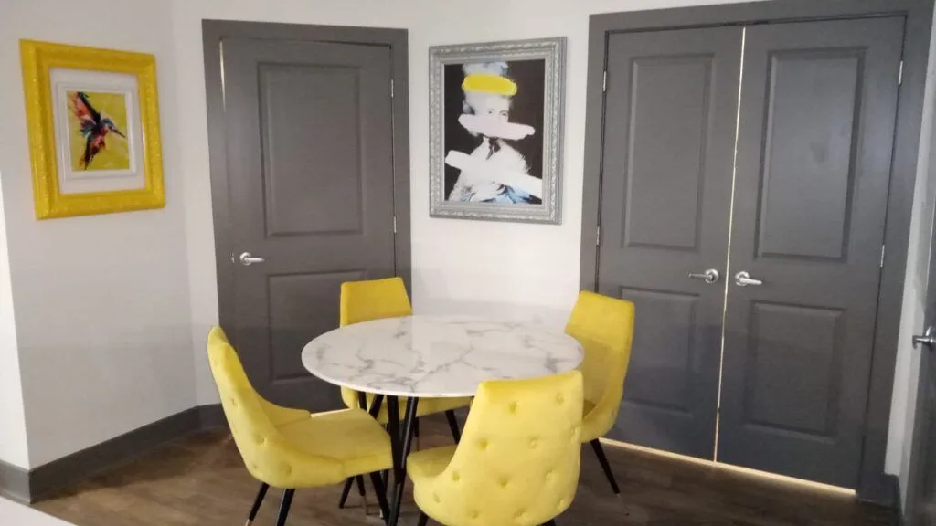 Painted interior doors and dining area in Gainesville, FL