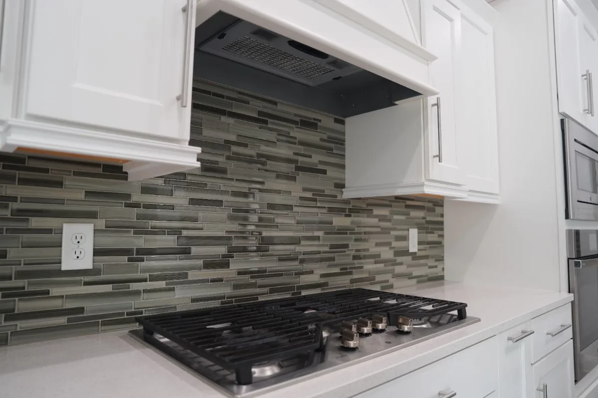 Refinished white kitchen cabinets in Gainesville, FL